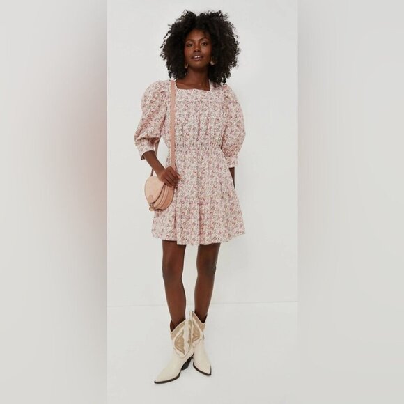 HYACINTH HOUSE Pink and Red FloralMaddie Mini Dress size medium - Picture 15 of 16